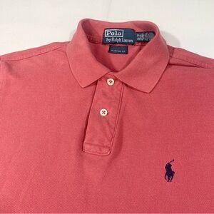 Polo Ralph Lauren Mens S Custom Fit 100% Cotton S/S Shirt Golf Preppy Salmon